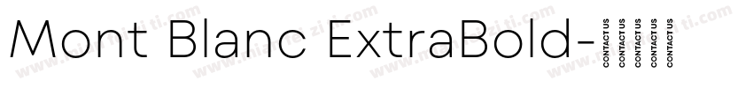Mont Blanc ExtraBold字体转换